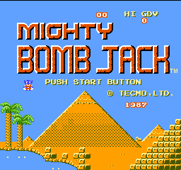 Mighty Bomb Jack Title Screen